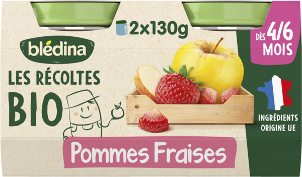 Blédina Les Récoltes Bio Pommes - Fraises 