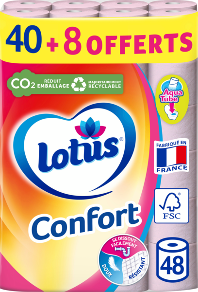  Papier Toilette Confor Aquatube Rose Lotus