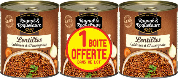 Lentilles Cuisinees Auvergnate Raynal & Roquelaure