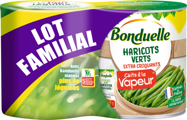 Haricots Verts Extra Fin Cuits Vapeur Bonduelle