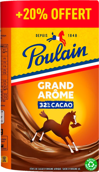 Chocolat En Poudre Grand Arôme 32% Cacao Poulain