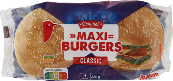 Pain Burger Maxi Classique Auchan