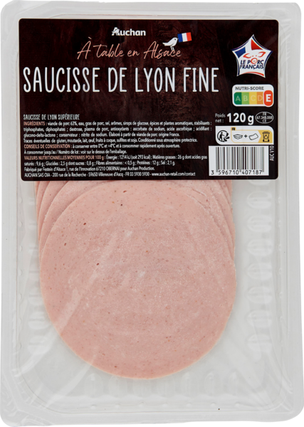 Roulade Saucisse De Lyon Fine À Table En France