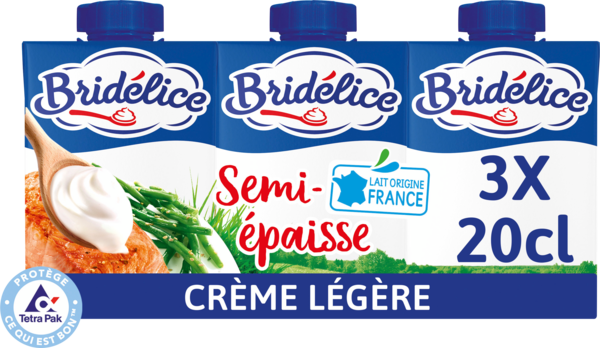 Crème Légère Uht Semi-Épaisse Bridélice
