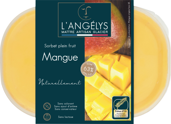 Sorbet Plein Fruit Mangue L'Angélys