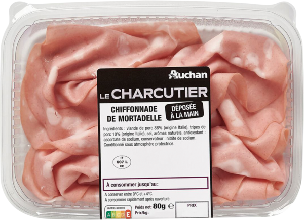 Chiffonnade De Mortadelle Auchan Le Charcutier